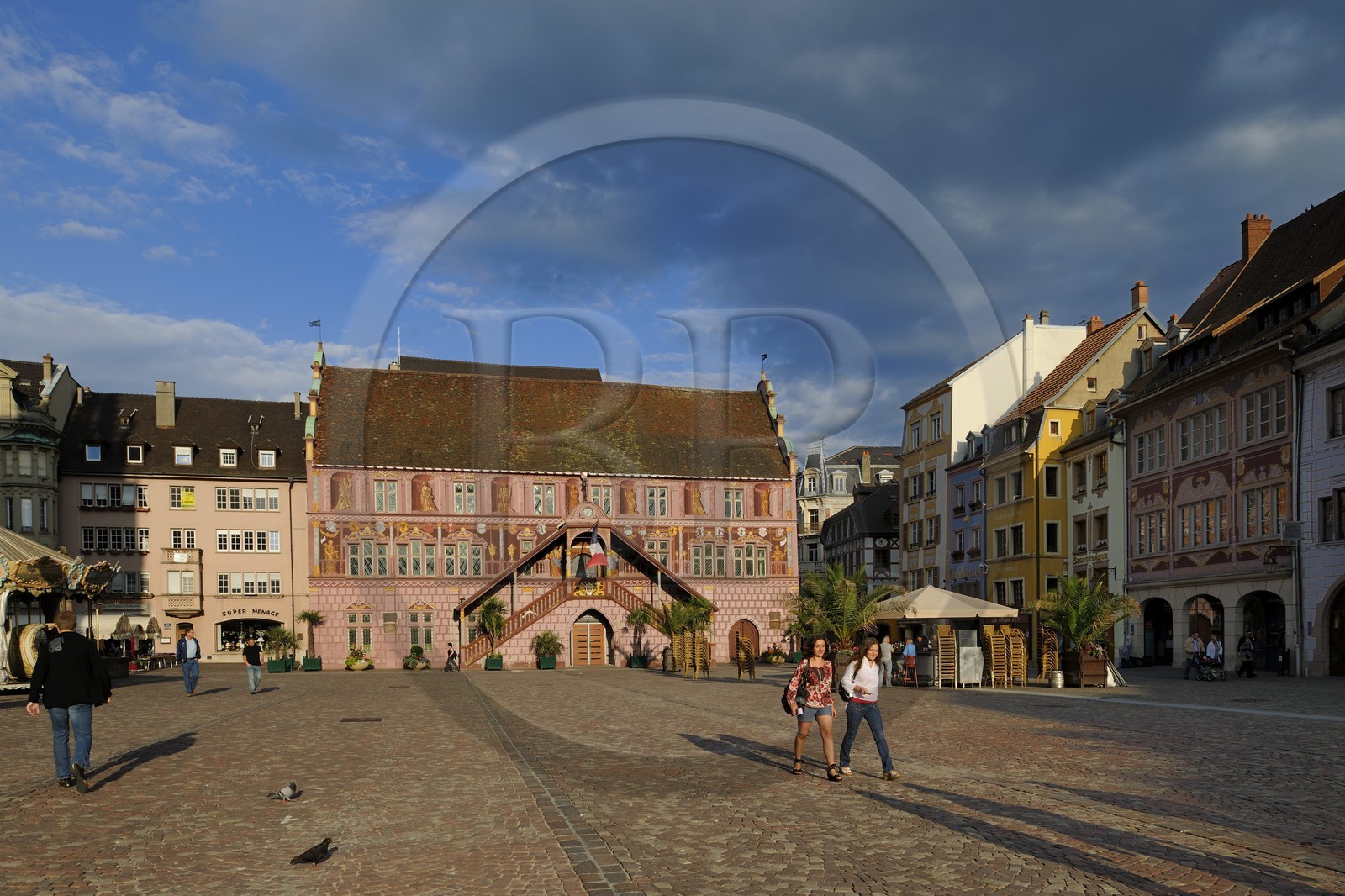 France, Haut-Rhin (68), Mulhouse, place de la Reunion, l'Hôtel de Ville et musée historique