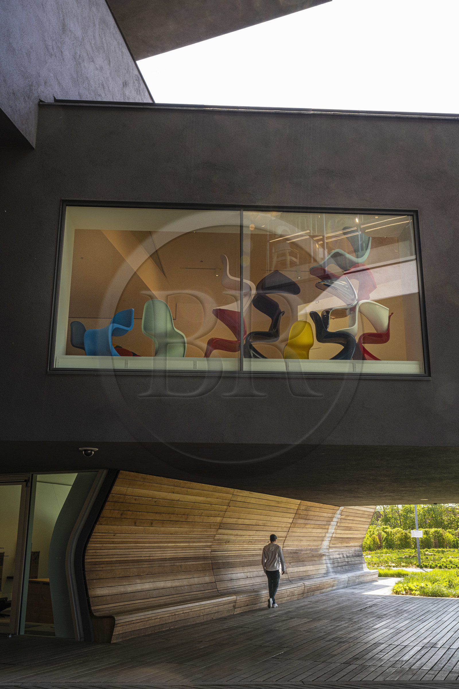 Germany, Bade-Wurtemberg, Weil am Rhein near Basel, the Vitra Campus, Vitra Haus, by architects Herzog and de Meuron (2010)