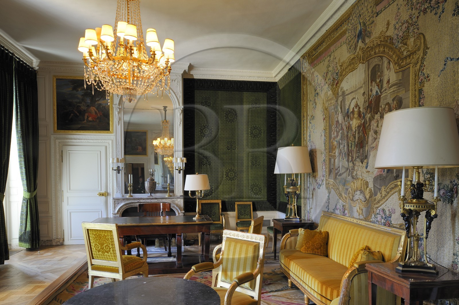 France, Yvelines (78), château de Versailles, classé Patrimoine Mondial de l'UNESCO, Trianon-sous-bois, aile du Grand Trianon, bureau du Général de Gaulle