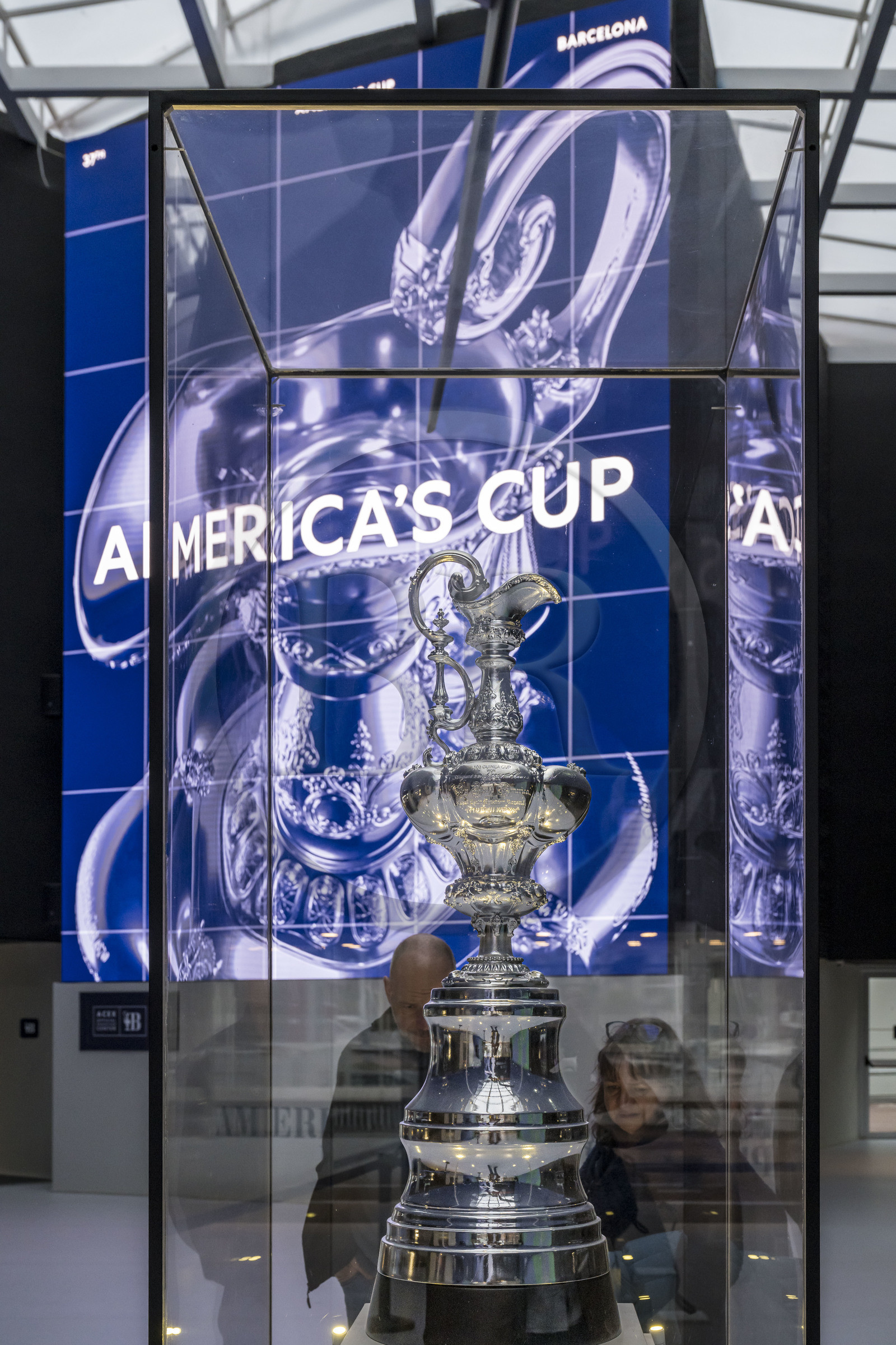 Spain, Catalonia, Barcelona, Port Vell, America's Cup Experience, official promotional center for the 37th America's Cup Barcelona 2024