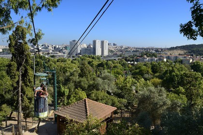 Portugal, Lisbonne, Jardin zoologique, les télécabines qui font le tour du zoo
