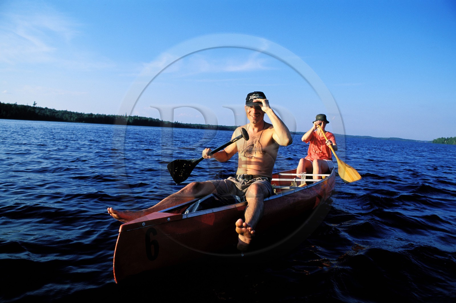 Canada, province de Québec, Réserve faunique de la Vérendrye. canoë sur le Grand Lac Victoria