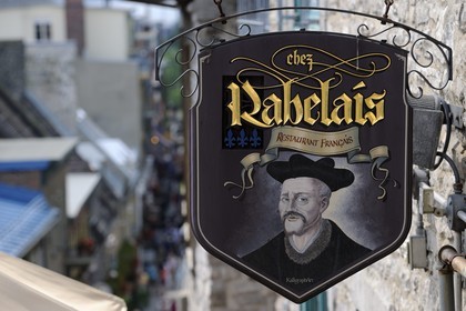 Canada, province de Québec, ville de Québec, Vieux-Québec classé Patrimoine Mondial de l' UNESCO, rue du Petit-Champlain dans la ville basse