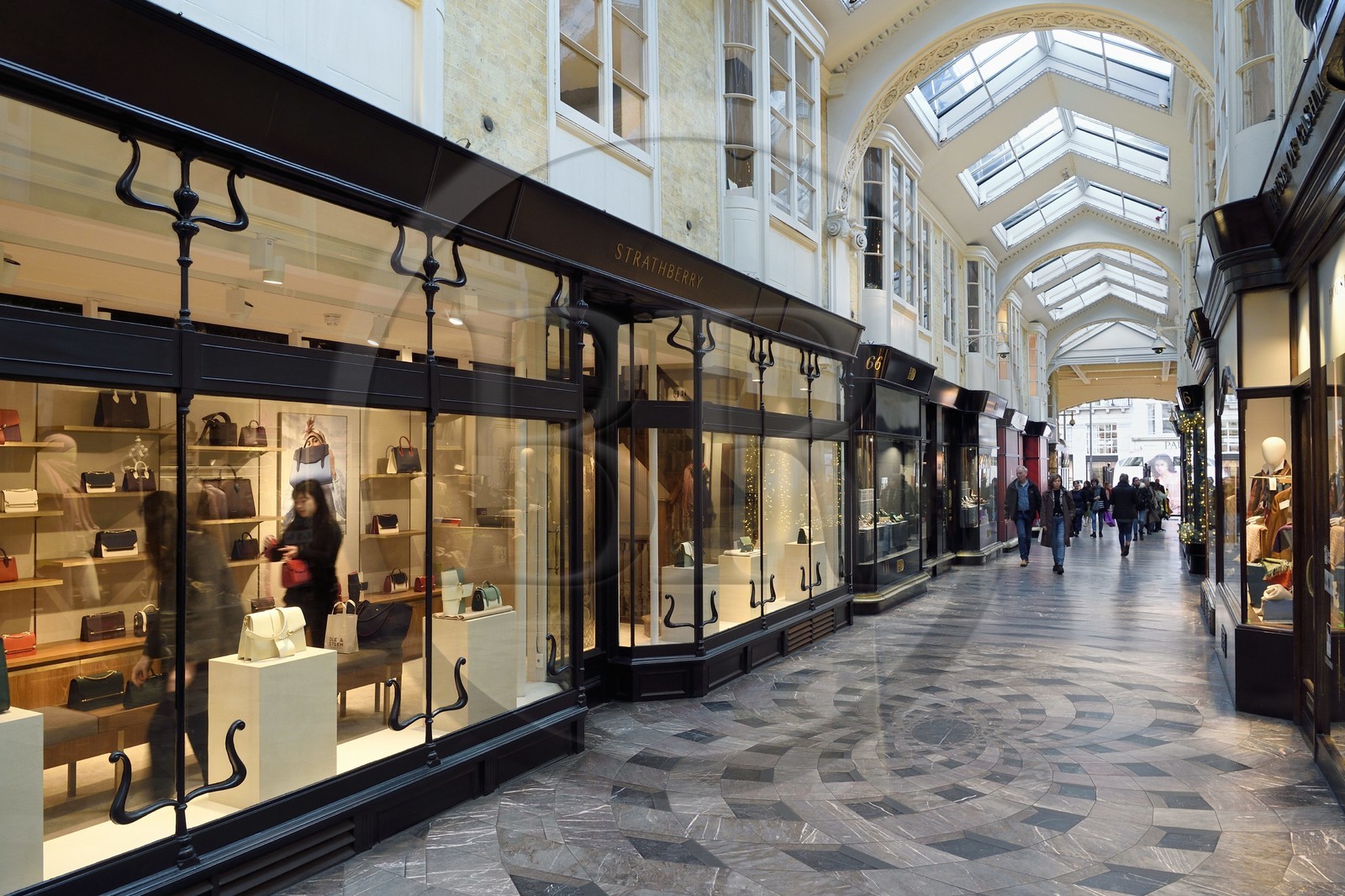 United Kingdom, London, Mayfair district, Burlington Arcade, a covered shopping arcade that runs behind Bond Street from Piccadilly through to Burlington Gardens