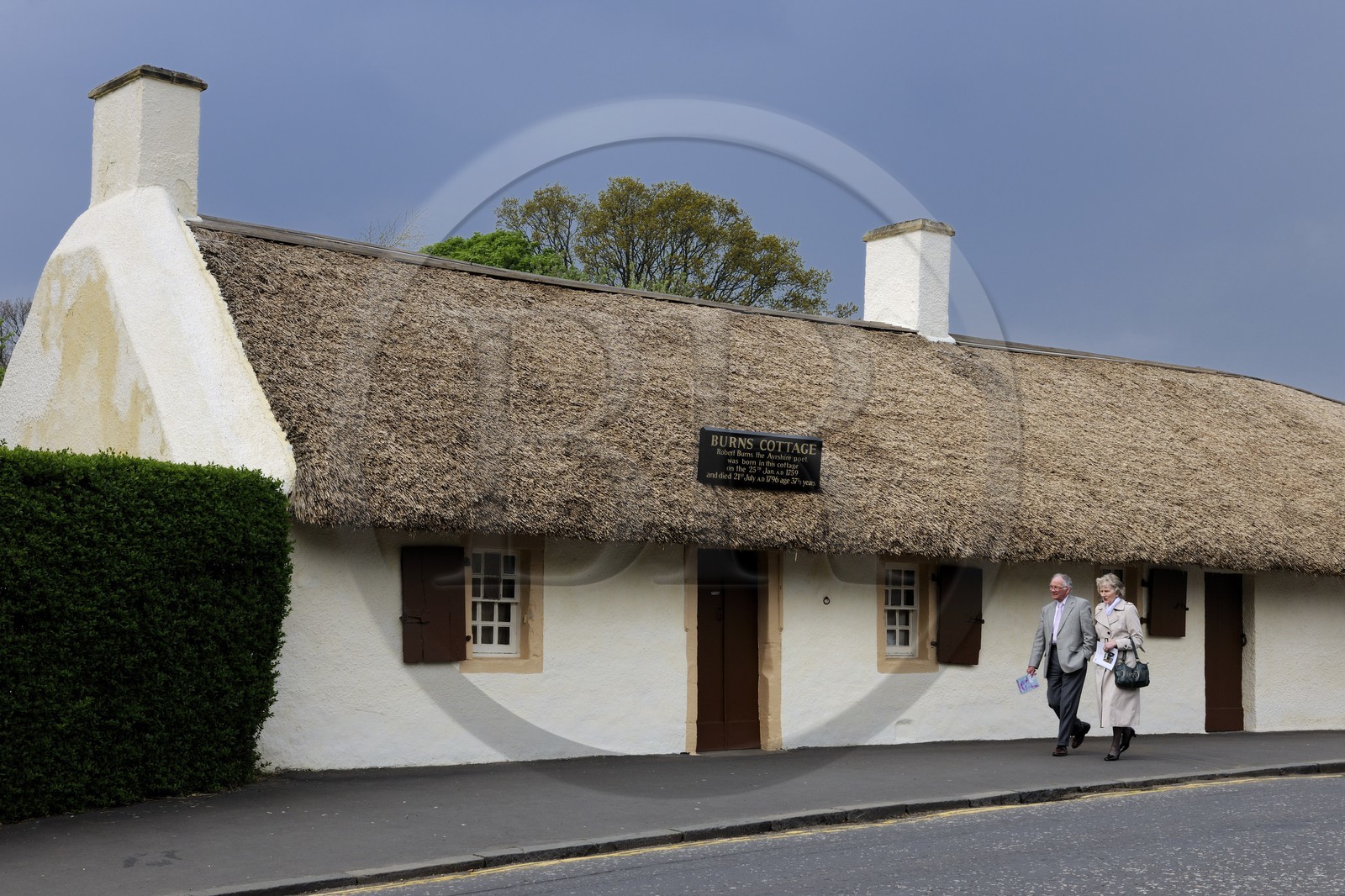 Royaume-Uni, Ecosse, Ayrshire, Ayr, Alloway village de Robert Burns, le Burns cottage, humble chaumière qui fut sa maison natale