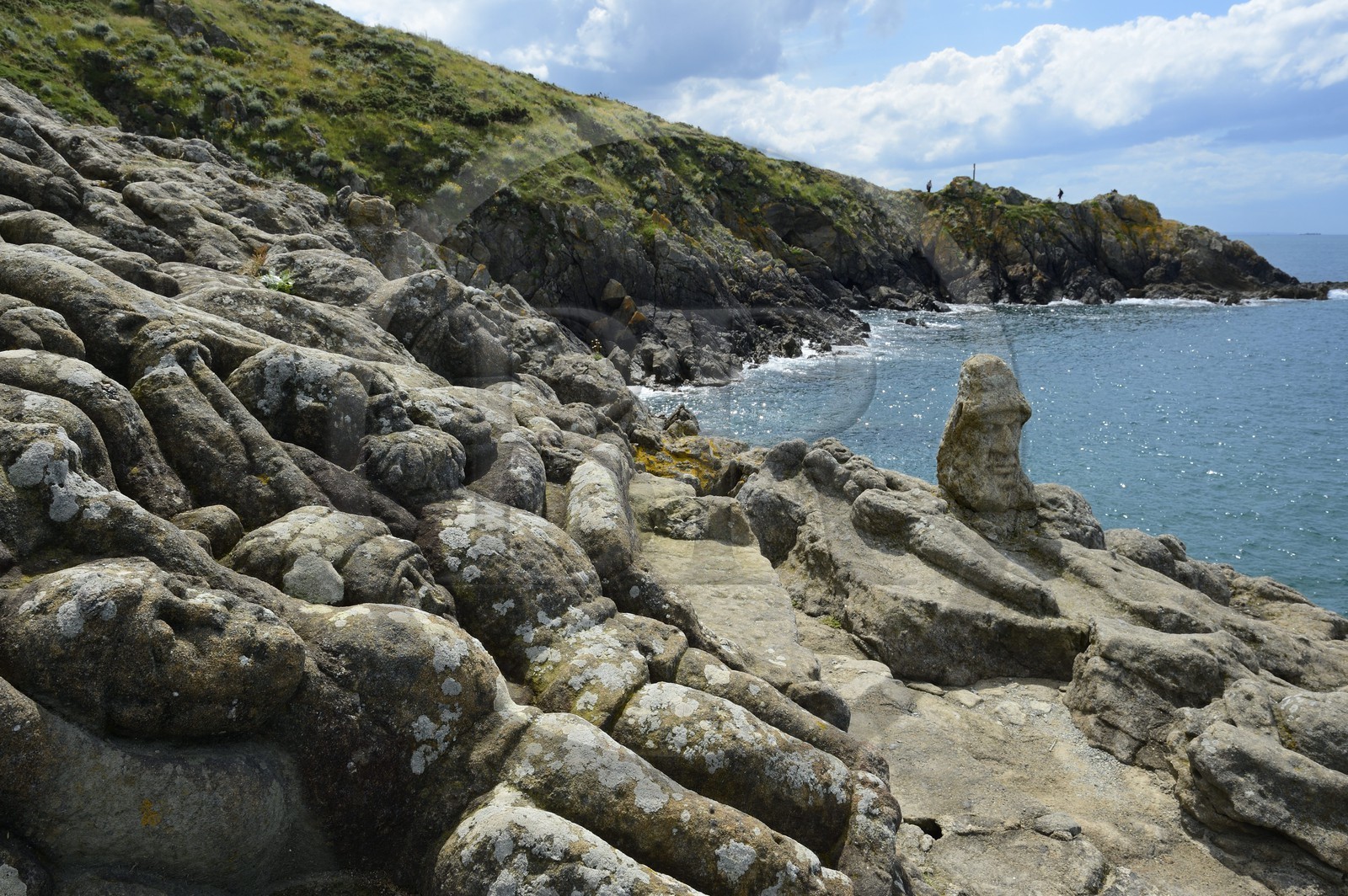 France, Ille-et-Vilaine (35), Saint-Malo, Rothéneuf, rochers sculpté par l'abbé Fouré entre 1870 et 1904
