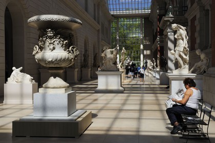Etats-Unis, New York, Manhattan, East Side, Metropolitan Museum of art (MET), cour de sculptures européennes