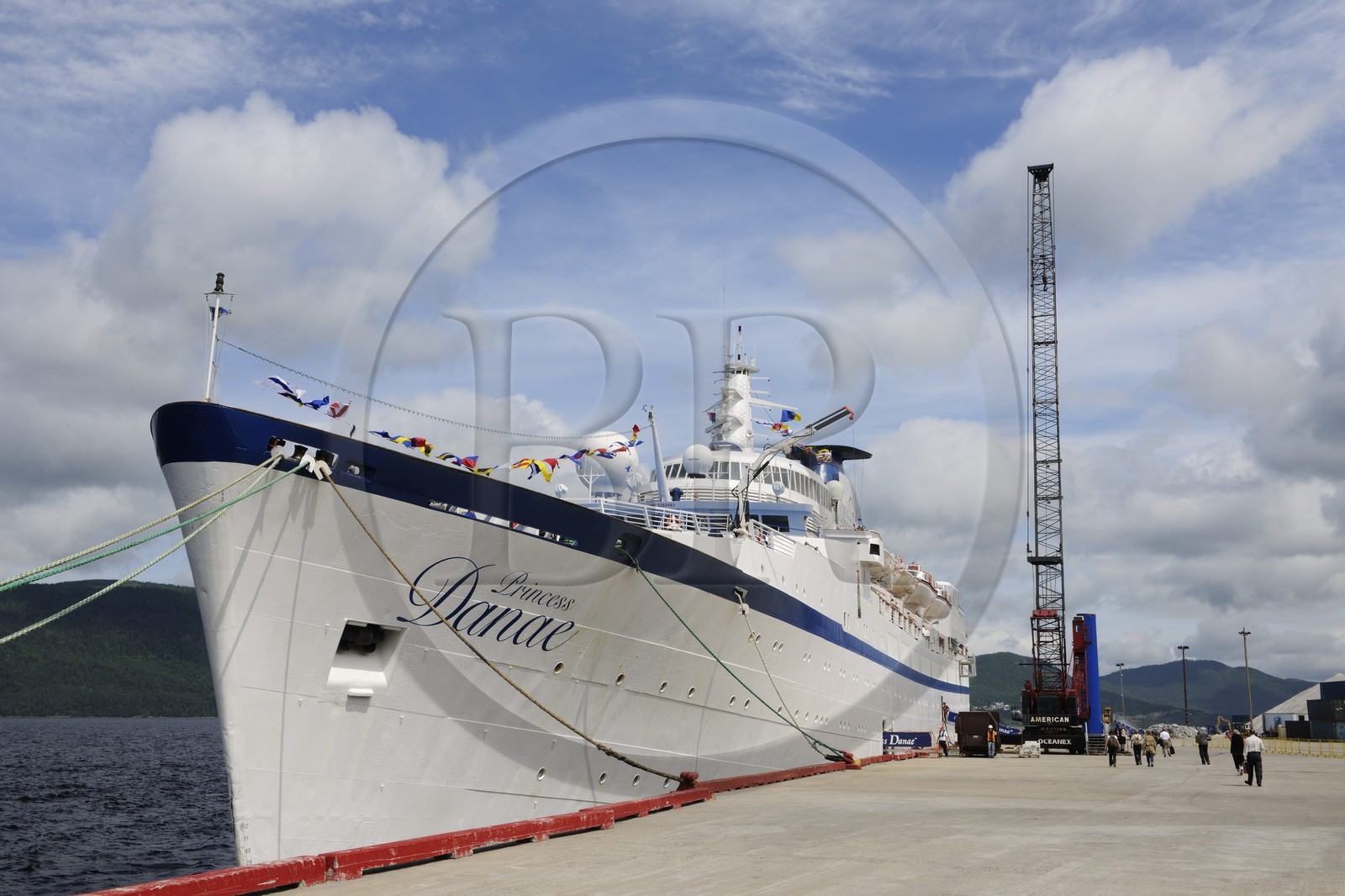Canada, Newfoundland and Labrador Province, Newfoundland Island, Corner Brook Fjord, on the Capitain Cook's footsteps, the cruise ship Princess Danae