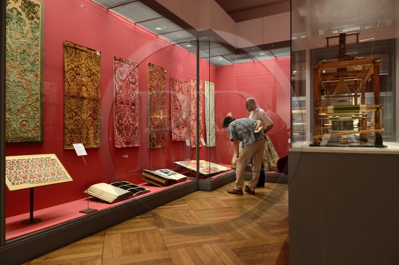 France, Rhône (69), Lyon, site historique classé Patrimoine Mondial de l'UNESCO, musée des Tissus et des Arts décoratifs, salle de la soierie lyonnaise sous le Second Empire