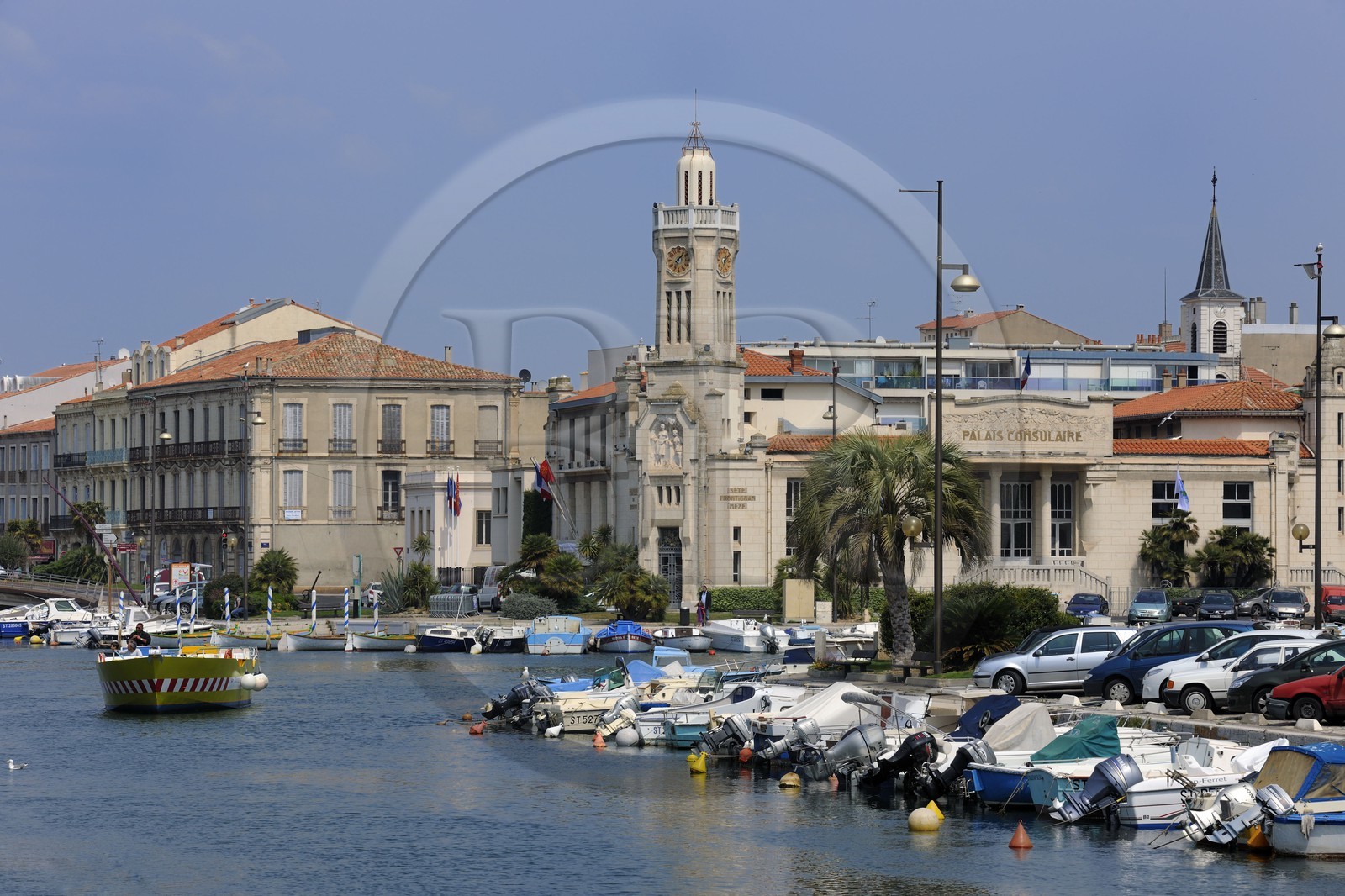 France, Herault, Sete, canal Royal (Royal Canal), Consular Palace