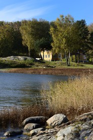 Suède, Västra Götaland, Iles Koster, Sydkoster, maison de Bergdalen