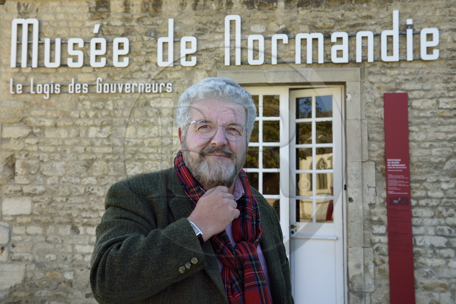 France, Calvados, Caen, the ducal castle of William the Conqueror, Jean-Marie Levesque, Curator of the Normandy Museum