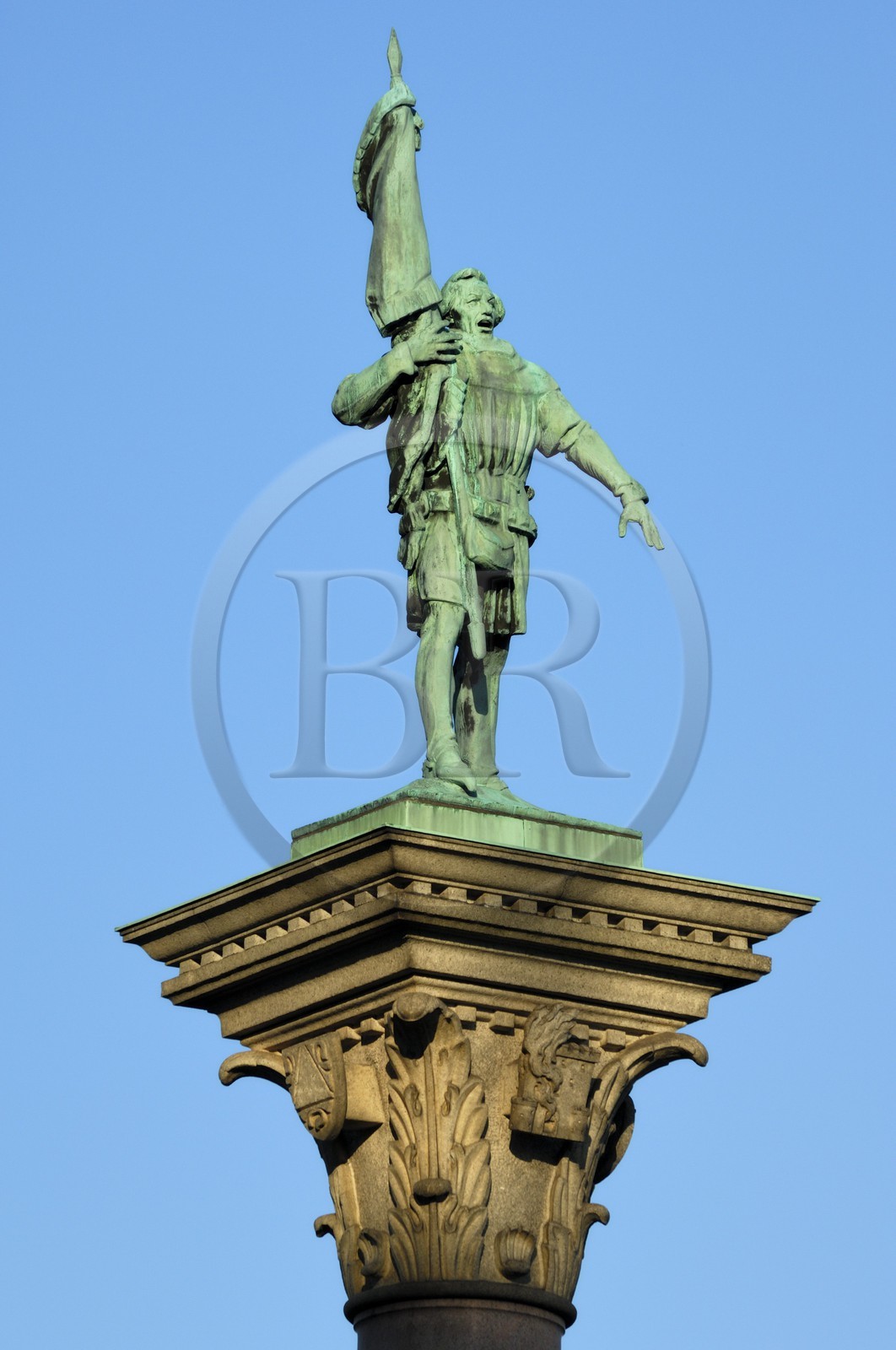 Sweden, Stockholm, Gamla Stan island (old town), City Hall (Stadshuset), Engelbrekt monument