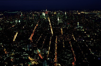 états-Unis, New York, Manhattan, entre l' Hudson et l' East River depuis Lower Manhattan