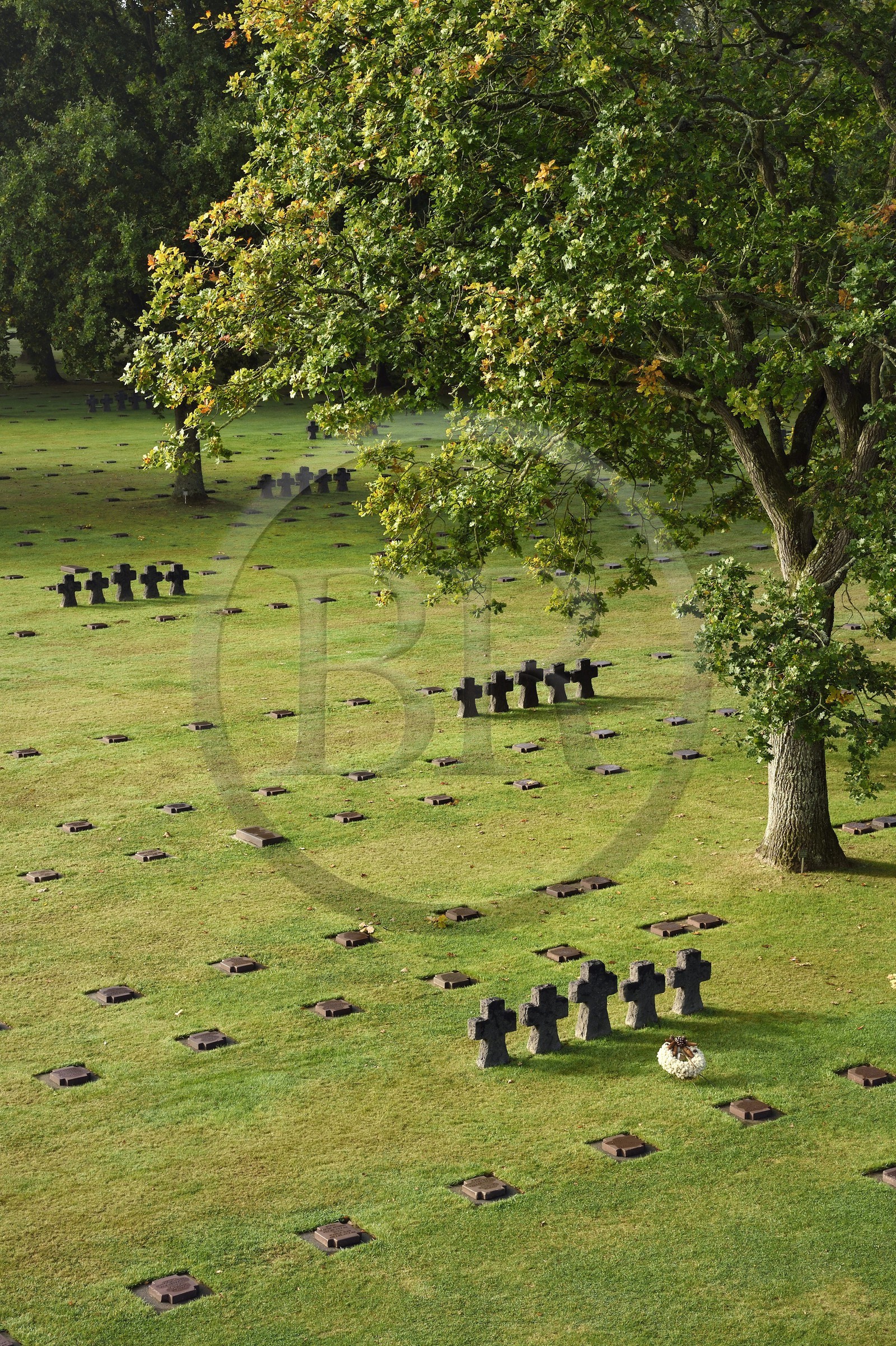 France, Calvados (14), La Cambe, Cimetière militaire allemand de la deuxième guerre mondiale