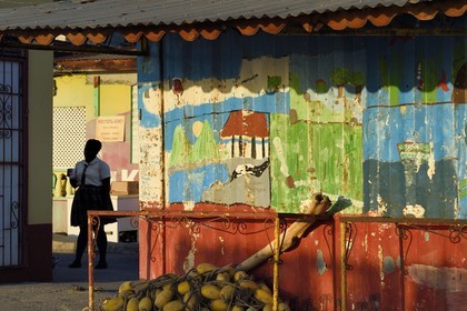 Caraïbes, Ile de la Dominique, village de Mero sur la côte Ouest, peinture murale
