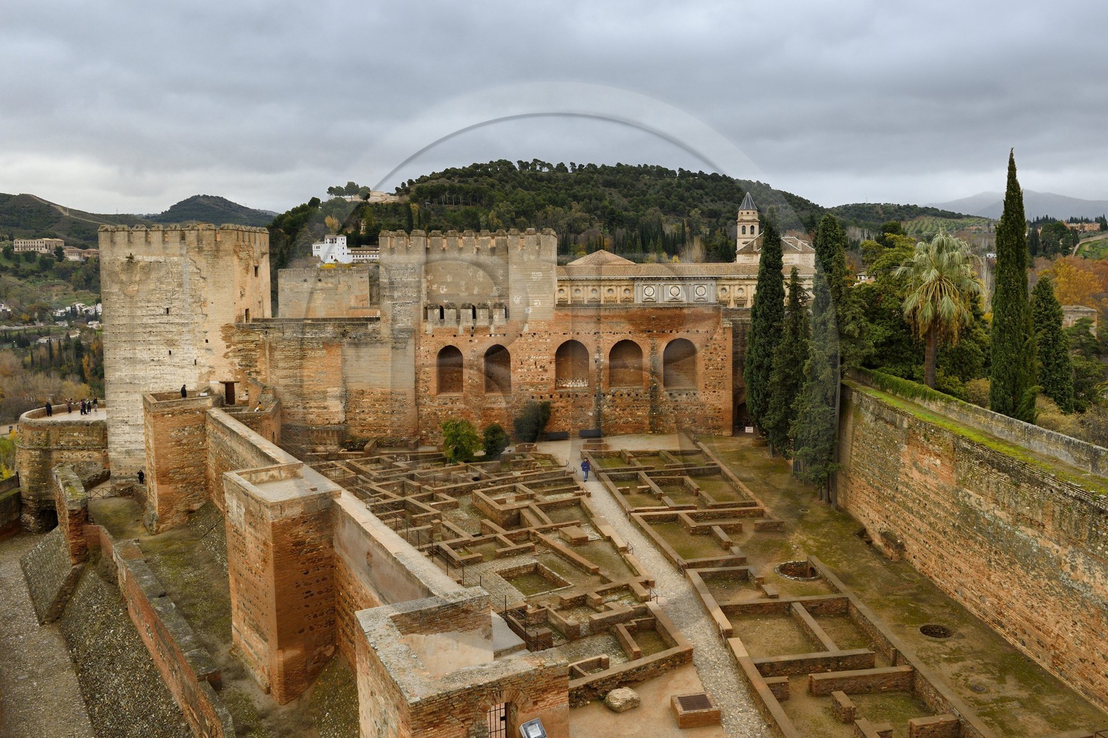 Espagne, Andalousie, Grenade, l'Alhambra, classé Patrimoine Mondial de l'UNESCO, l'Alcazaba