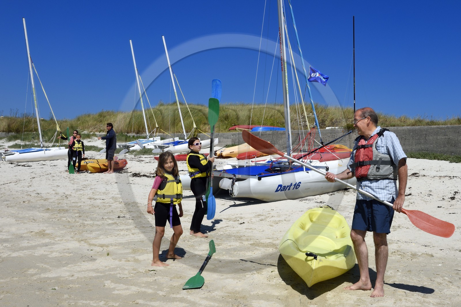 France, Finistère (29), Ile-de-Batz, plage de Pors An Iliz
