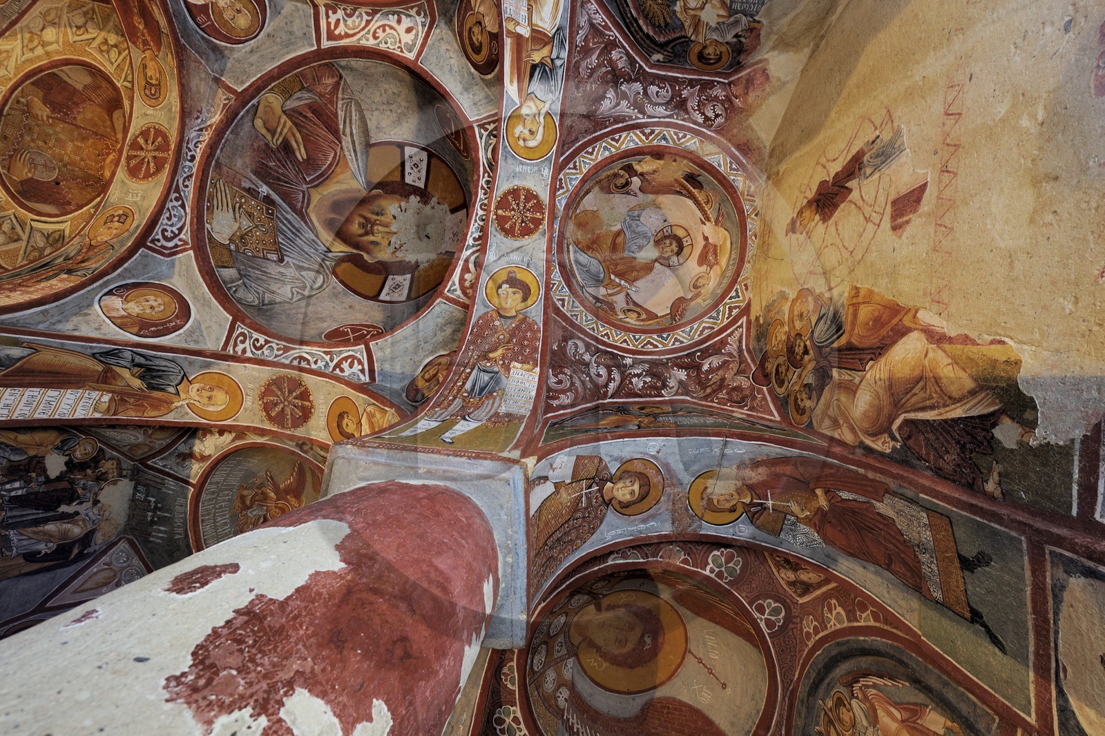 Turkey, Central Anatolia, Nevsehir Province, Cappadocia listed as World Heritage by UNESCO, Goreme, open air museum, Elmali Kilise (troglodytic church called the Church with the Apple)