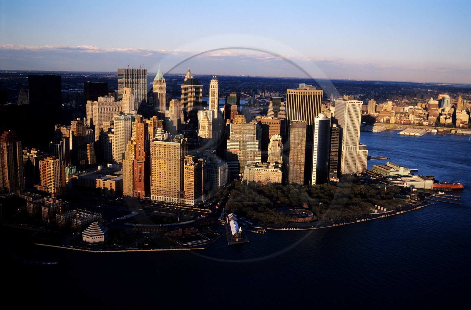 Etats-Unis, New York, Manhattan, Lower Manhattan (vue aérienne)
