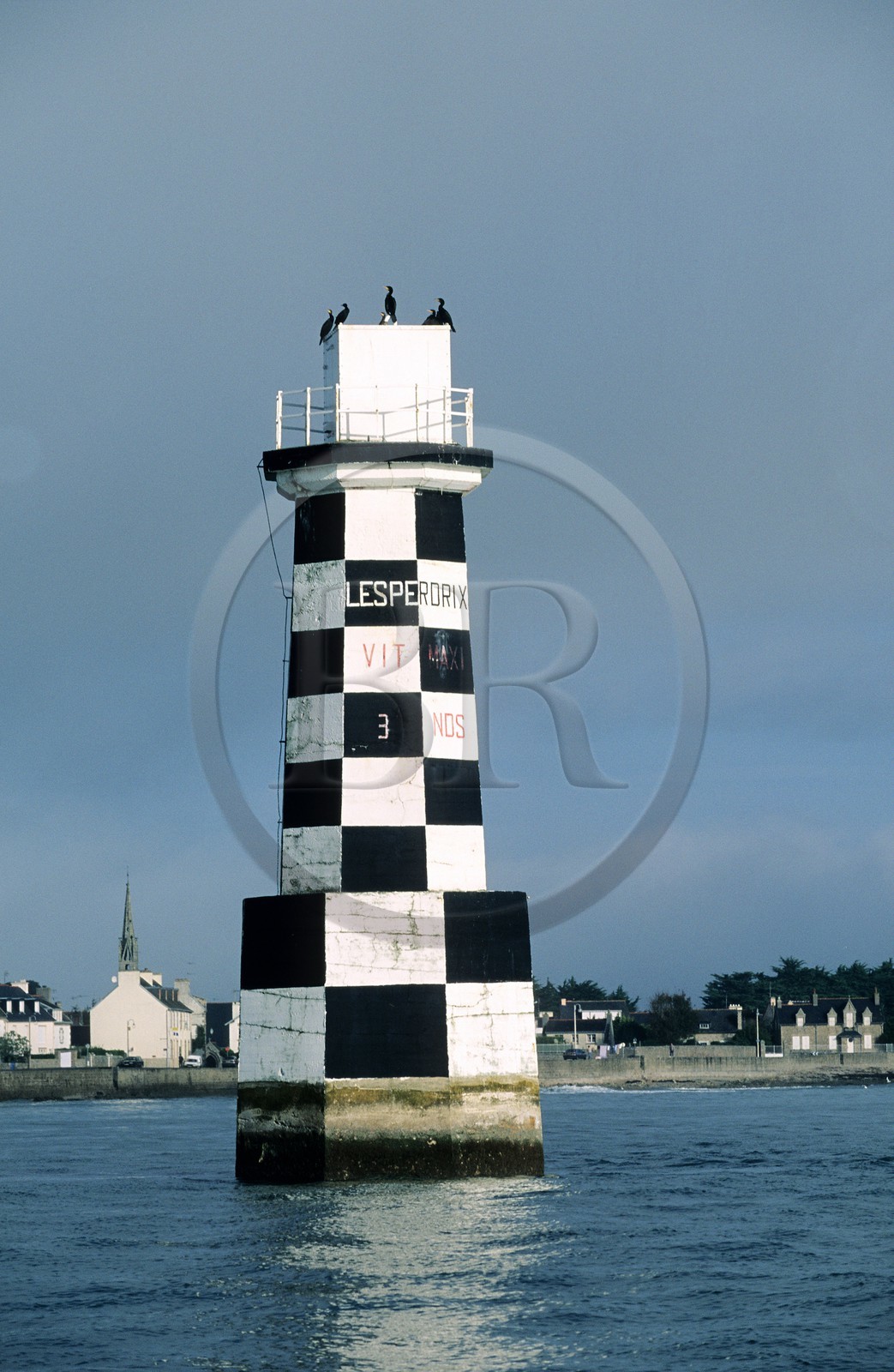 France, Finistere, Loctudy on Île Tudy, former lighthouse of Loctudy