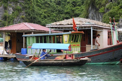 Vietnam, Quang Ninh Province, Halong Bay, listed as World Heritage by UNESCO, fishing floating village of Vong Vieng