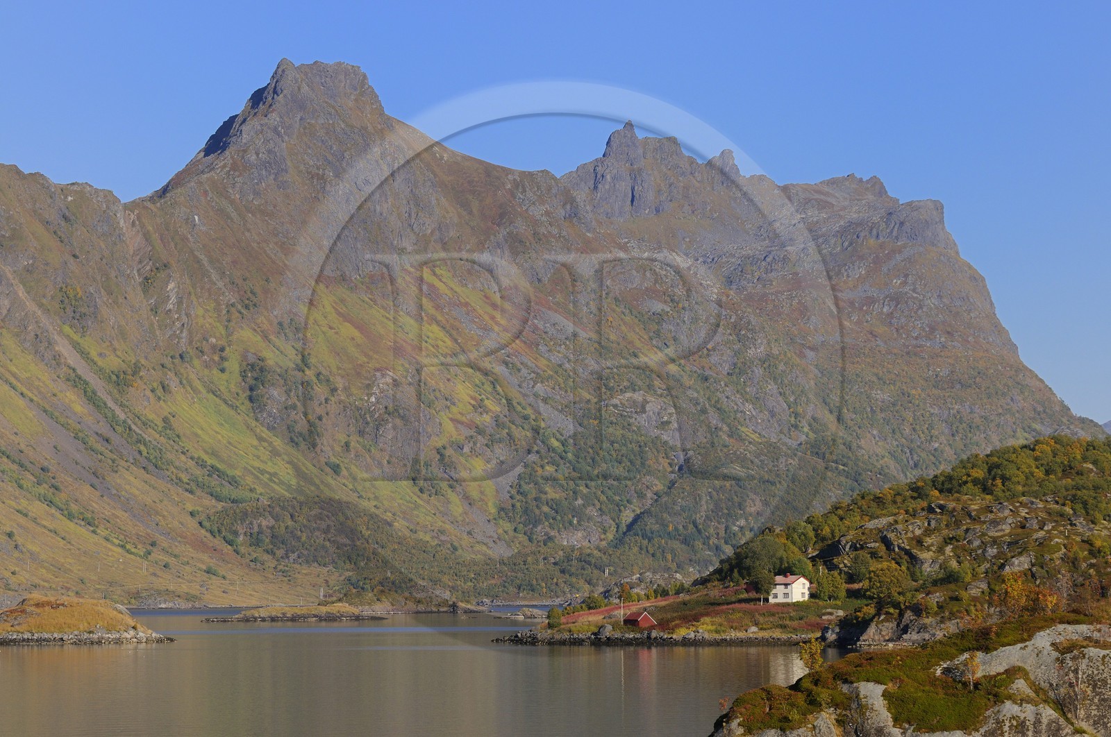Norvège, Troms, côte sud de l'ile Hinnoya vers Kaljord