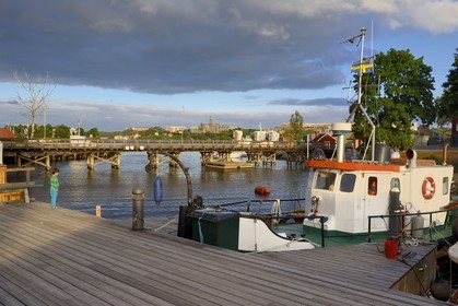 Suède, Stockholm, le pont menant à l'ile de Beckholmen