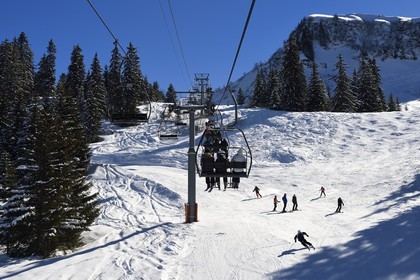 France, Haute-Savoie (74), Arâches-la-Frasse, station de ski Les Carroz d'Arâches