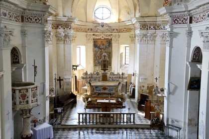France, Haute-Corse (2B), Castagniccia, village de Carcheto, l’église Sainte Marguerite