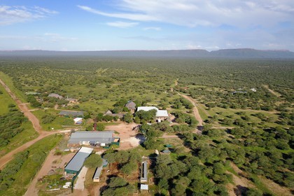 Namibia, Otjiwarongo, Cheetah Conservation Fund, research and education centre (aerial view)