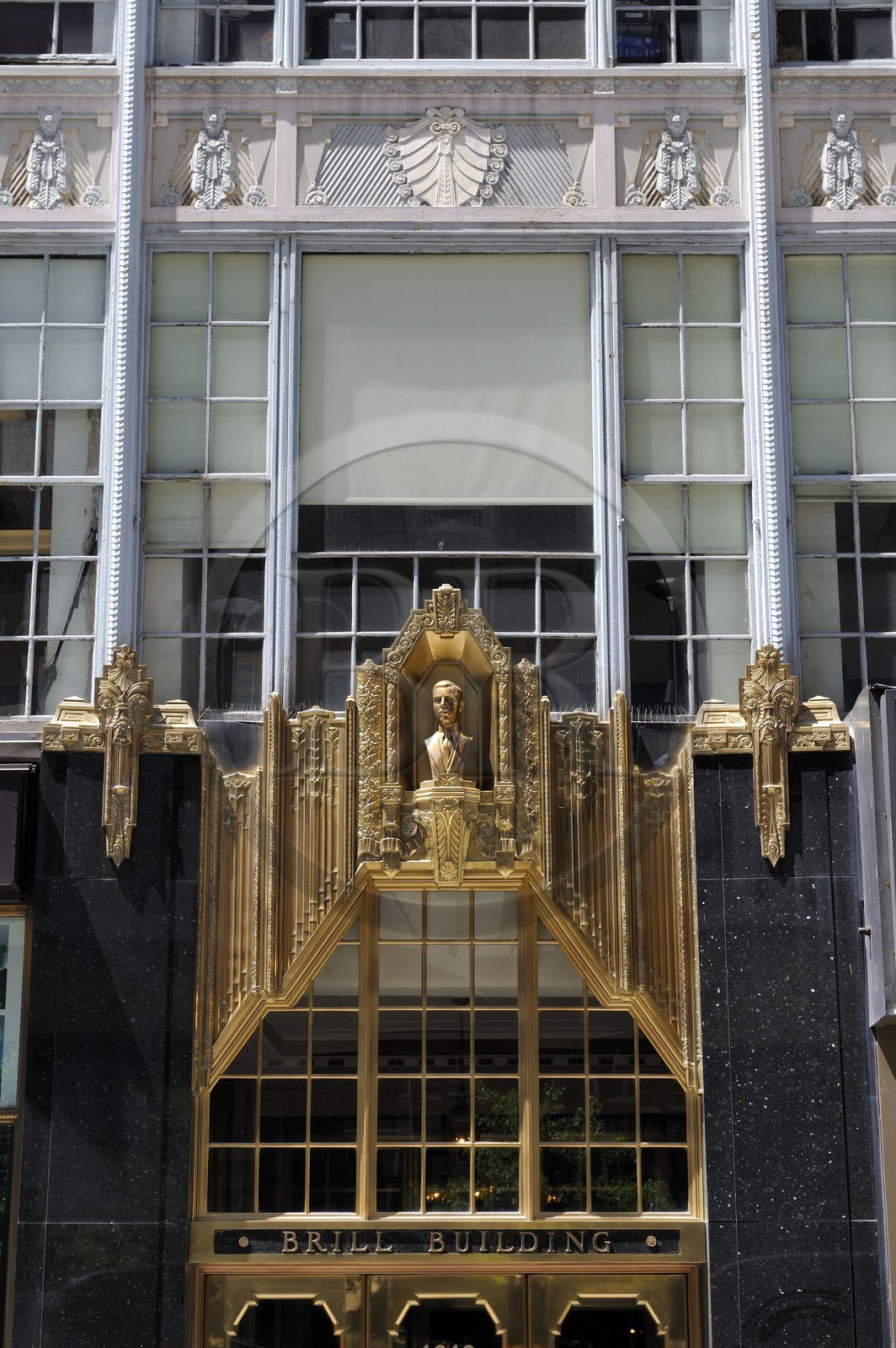 United States, New York, Manhattan, Midtown, Times Square, building entrance on Broadway