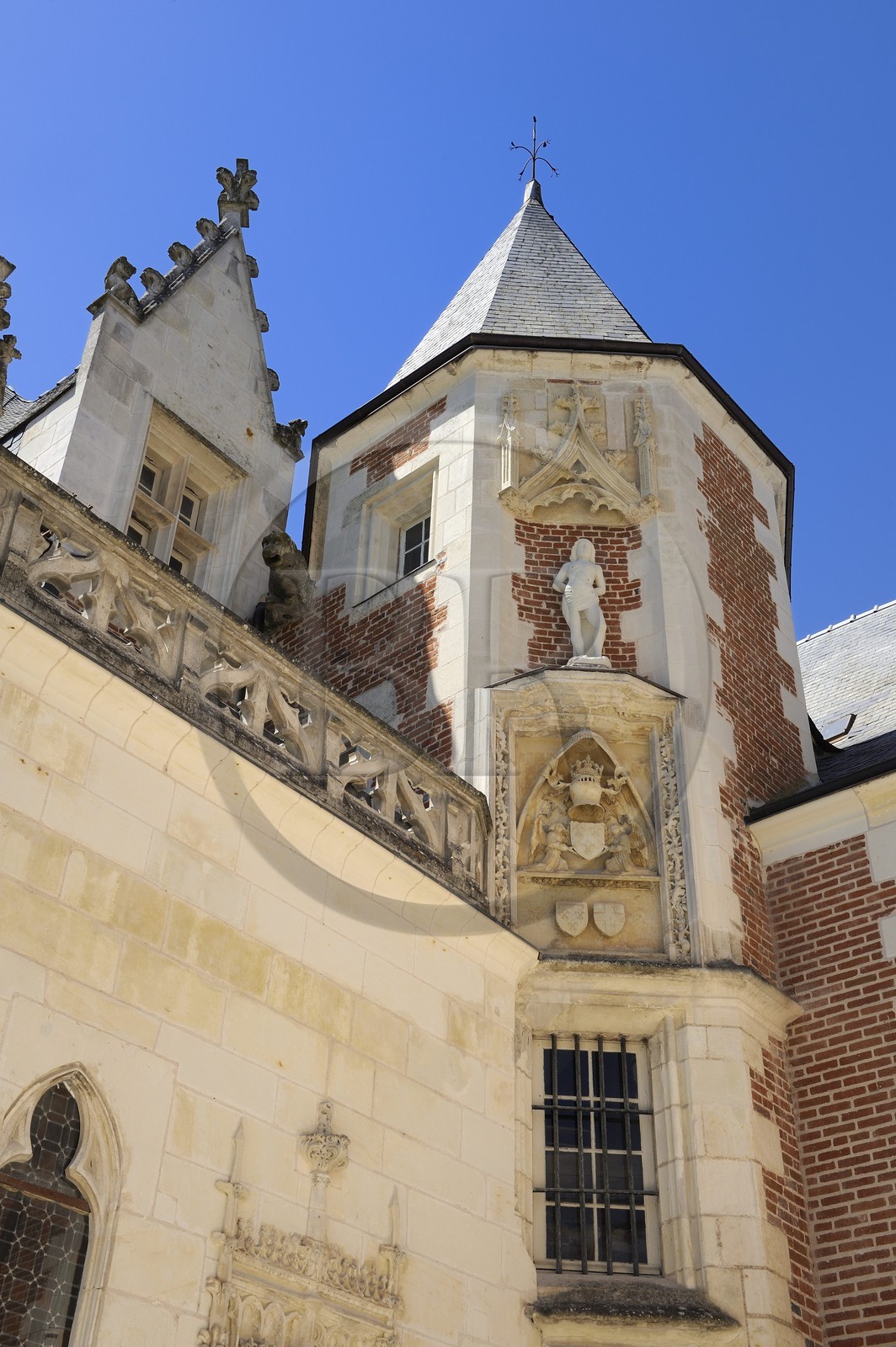 France, Indre-et-Loire (37), vallée de la Loire classée Patrimoine Mondial par l'UNESCO, Amboise, château du Clos Lucé (dernière demeure de Léonard de Vinci)
