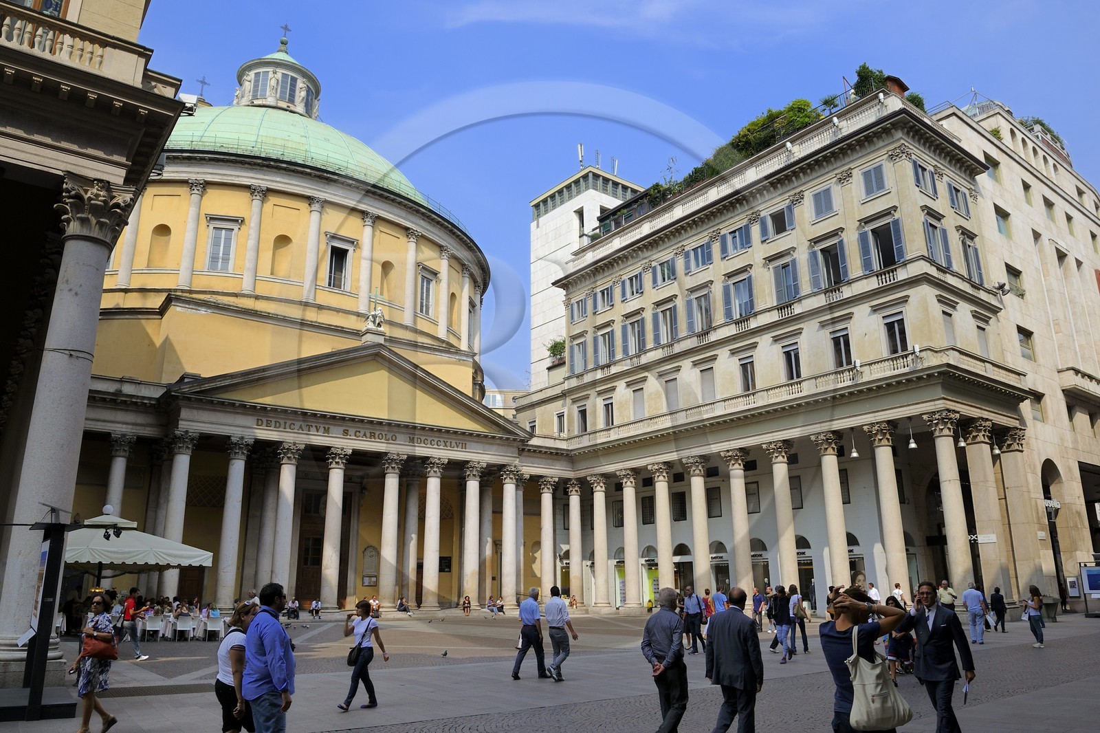 Italie, Lombardie, Milan, la Basilica di San Carlo al Corso le long du corso Vittorio Emmanuel II