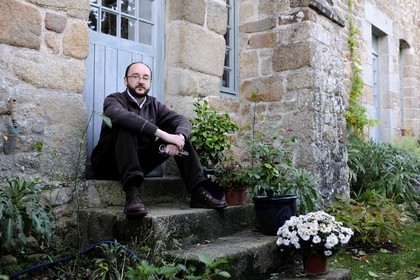 France, Manche (50), Mont-Saint-Michel, classé Patrimoine Mondial de l'UNESCO, le guide conférencier François Saint-James