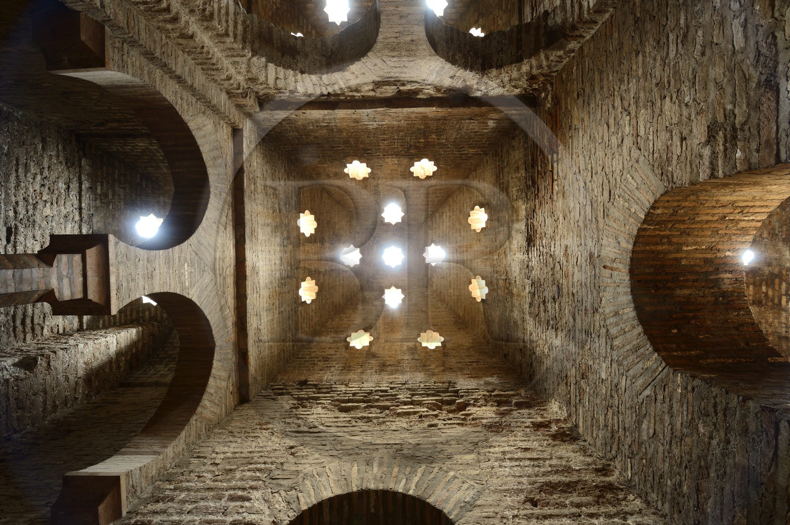 Spain, Andalusia, Granada, mosque baths (hammam) of the Alhambra, listed as World Heritage by UNESCO