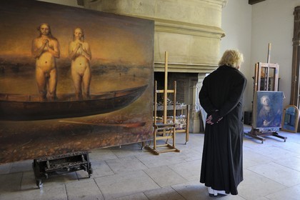 France, Yvelines (78), Maisons-Laffitte, le peintre suédois Odd Nerdrum