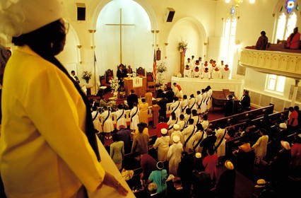 états-Unis, New York, Manhattan, Harlem, Gospel à l' église St Luke