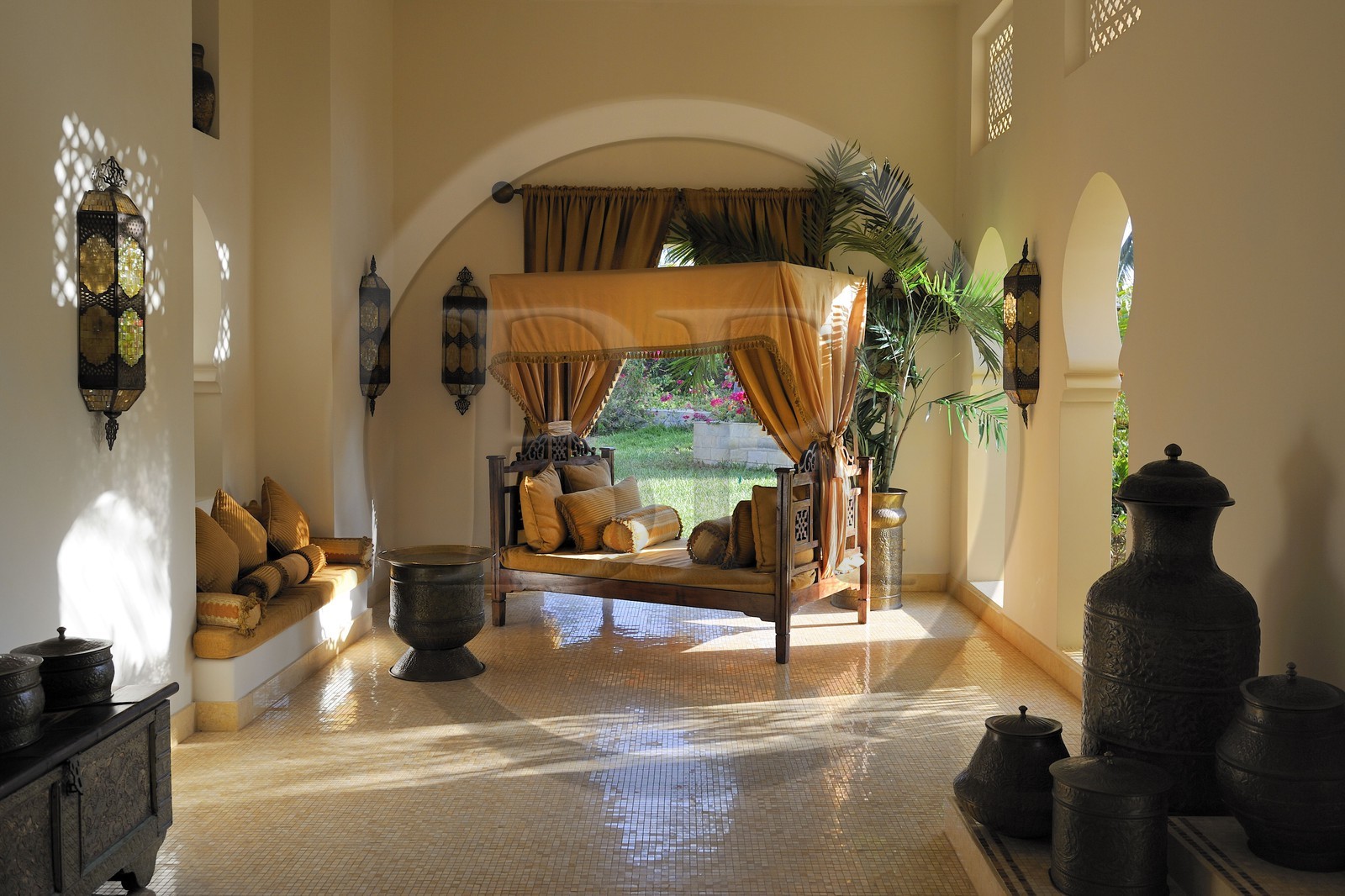 Tanzanie, archipel de Zanzibar, île de Unguja (Zanzibar), côte Sud-Est, Bwejuu, le luxueux Baraza Resort & Spa