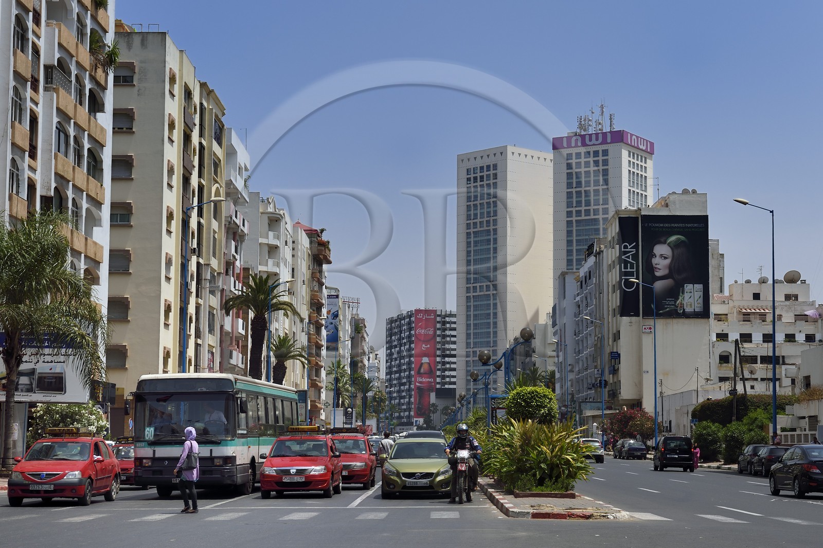 Morocco, Casablanca, the Twin Center or twin towers of Casablanca in the district of Maarif