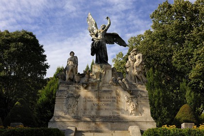 France, Hérault (34), Béziers, parc paysager du Plateau des Poètes, monument aux morts du sculpteur Jean-Antonin Injalbert
