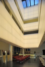 Switzerland, Basel, Fair Messerturm Tower on the Messerplatz, highest tower in Switzerland, Ramada Plazza Hotel