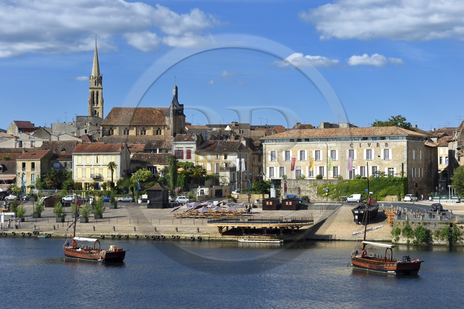 France, Dordogne (24), Bergerac, le Vieux Bergerac et les rives de la Dordogne