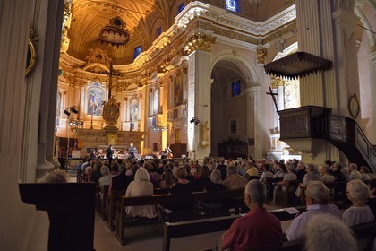 France, Alpes-Maritimes (06), vallée de la Bévéra, Sospel, la cathédrale Saint Michel, concert des BaroQuiales, festival annuel d'art Baroque