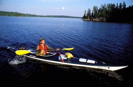 Canada, Québec, réserve de la Vérendrye, kayak de mer sur le lac Victoria