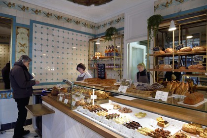 France, Paris (75), Patisserie Boulangerie Boris Lumé dans la rue Caulaincourt