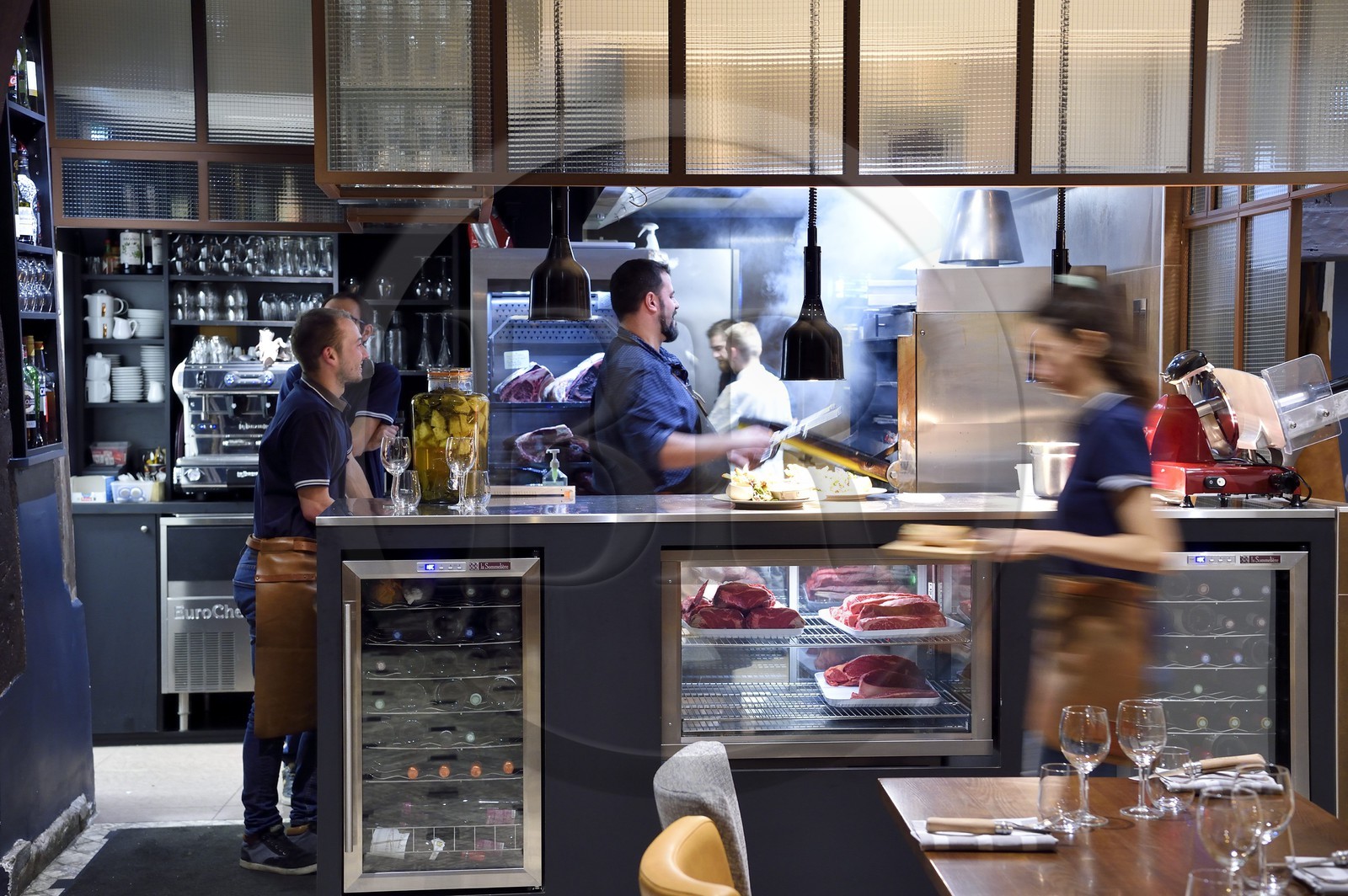 France, Seine Maritime, Rouen, restaurant Rotomagus place Saint-Maclou