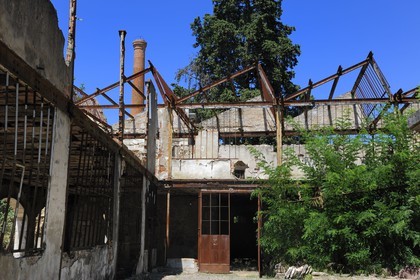 France, Hérault (34), Villeneuvette, ancienne manufacture royale, les ruines de l'usine