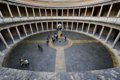 Spain, Andalusia, Granada, Alhambra Nasrid Palace, listed as World Heritage by UNESCO, Charles V Palace (Palacio de Carlos V)