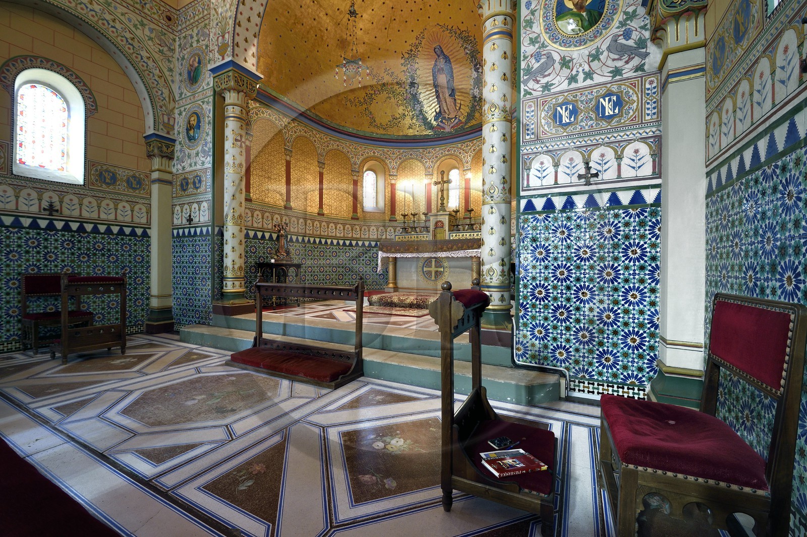 France, Pyrénées-Atlantiques (64), Pays-Basque, Biarritz, chapelle Impériale construite en 1864 par l'architecte Boeswillwald et dédiée à Notre-Dame-de-Guadalupe